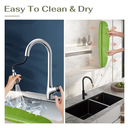 Leaf Shape Kitchen Sink Silicone Water Deflector Home Dishwashing Suction Cup Anti-splash Tools(Green) - Gadgets by buy2fix | Online Shopping UK | buy2fix