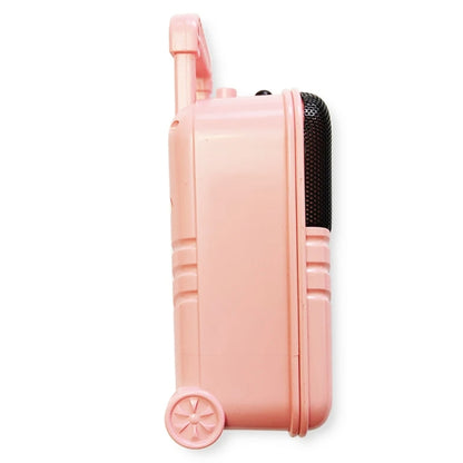 X1 Mini Trolley Case Bluetooth Speaker Retro Card Radio Portable Audio, Color: Pink - Mini Speaker by buy2fix | Online Shopping UK | buy2fix