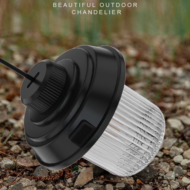 Outdoor LED Camping Light Canopy Hanging Lamp Portable Camping Tent Lights, Style: Battery Model Black - Camping Lighting by buy2fix | Online Shopping UK | buy2fix