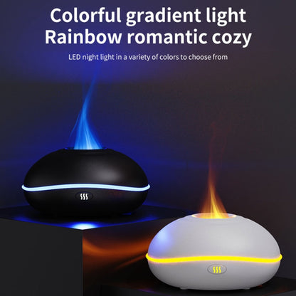 SD13 200ML Car USB Flame Aromatherapy Diffuser Home LED Night Light Silent Mist Humidifier(White) - Air Purifiers & Accessories by buy2fix | Online Shopping UK | buy2fix