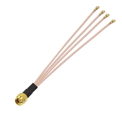 1 In 4 IPX To SMAJ RG178 Pigtail WIFI Antenna Extension Cable Jumper(15cm) - Connectors by buy2fix | Online Shopping UK | buy2fix