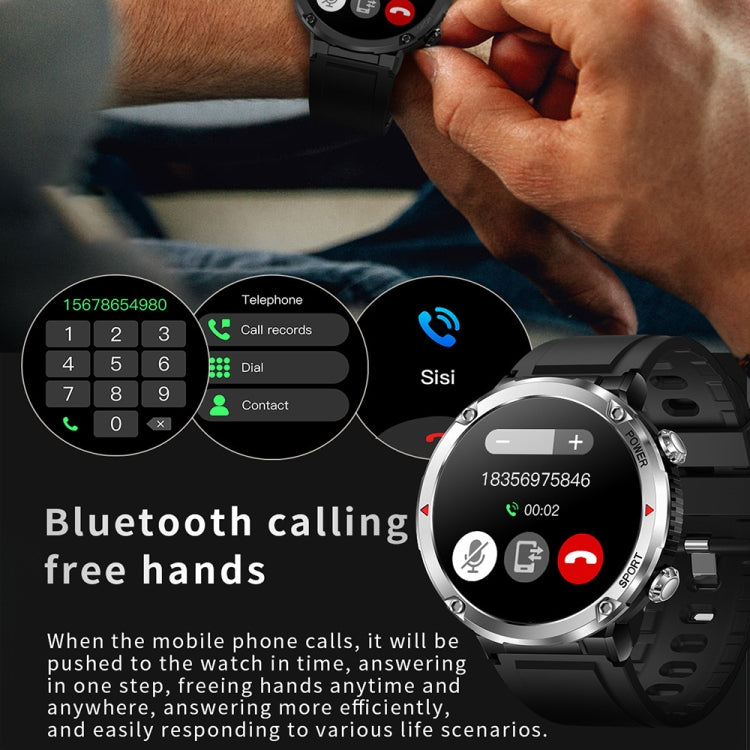 T30 1.6-inch Outdoor Sports Waterproof Smart Music Bluetooth Call Watch, Color: Black - Smart Watches by buy2fix | Online Shopping UK | buy2fix