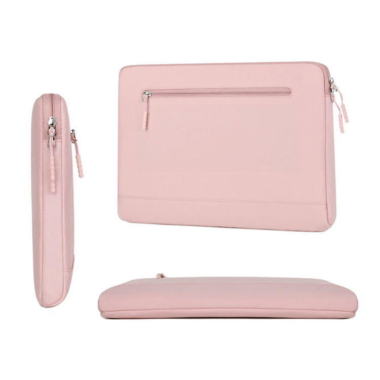 15-15.6 Inch Thin And Light Laptop Sleeve Case Notebook Briefcase Bag(Pink) - 15.6 - 17 inch by buy2fix | Online Shopping UK | buy2fix