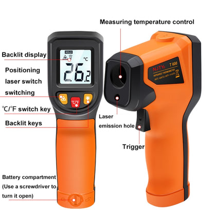 NJTY Digital Display High-Precision Infrared Thermometer For Bakery Kitchen Industry, Spec: T400 - Digital Thermometer by NJTY | Online Shopping UK | buy2fix