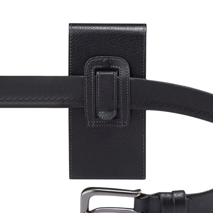 4.7 Inch  Men Vertical Mobile Phone Waist Bag Litchi Pattern Back Clip Buckle Belt Leather Case -  by buy2fix | Online Shopping UK | buy2fix