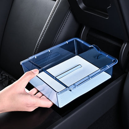 For 2023.9 Tesla Model3 Silicone Double-Layer Storage Box, Color: Blue Central Control - Stowing Tidying by buy2fix | Online Shopping UK | buy2fix