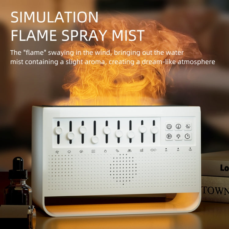 C221 Bluetooth White Noise Flame Aromatherapy Machine Home Desktop Humidifier(English Version) - Air Purifiers & Accessories by buy2fix | Online Shopping UK | buy2fix