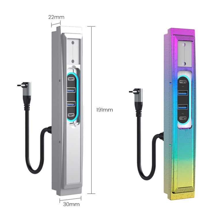 For Tesla Model 3/Y Center Control Type-C Multi-Port Fast Charging USB HUB Docking Station, Model: Dual Wire Gradient - DIY Modified Charger by buy2fix | Online Shopping UK | buy2fix