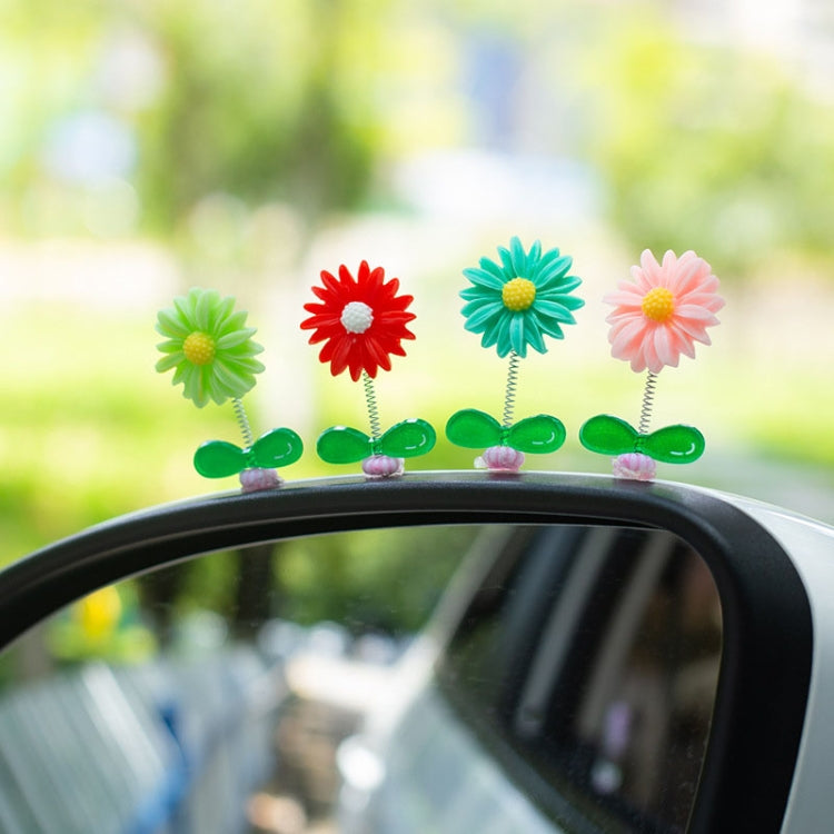 Cute Small Daisy Car Ornament Car Dashboard Shaking Decoration(Yellow) - Ornaments by buy2fix | Online Shopping UK | buy2fix