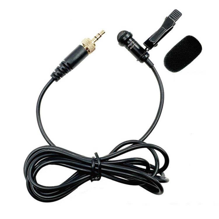 3.5mm Straight Internal Thread Plug Wireless Transmitting Lavalier Microphone, Length: 2m(Sponge Cover) - Microphone by buy2fix | Online Shopping UK | buy2fix