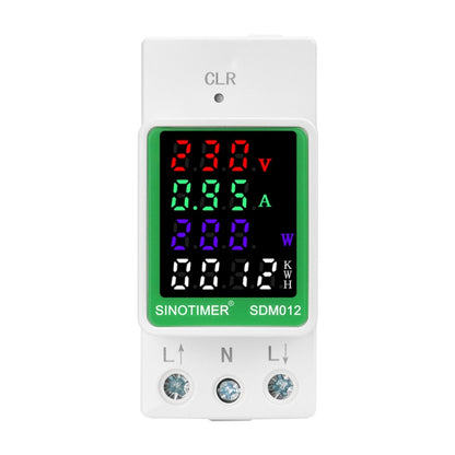 SINOTIMER DIN Rail AC Digital Display Current Voltage Power Electricity Multi-Function Tester, Model: SDM012-1 - Current & Voltage Tester by SINOTIMER | Online Shopping UK | buy2fix