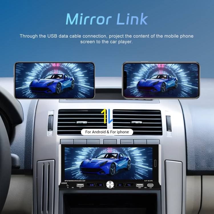 Single Spindle 6.9 inch MP5 With Knob Player Carplay Function Car MP4 Backup Camera, Specification: Standard+AHD Camera - Car MP3 & MP4 & MP5 by buy2fix | Online Shopping UK | buy2fix