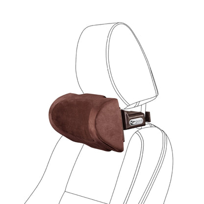 Vehicle Sleeping Pillow Passenger Rear Headrest Neck Protection Seat Side Rest Occupancy Pillow(Brown) - Seat Accessories by buy2fix | Online Shopping UK | buy2fix