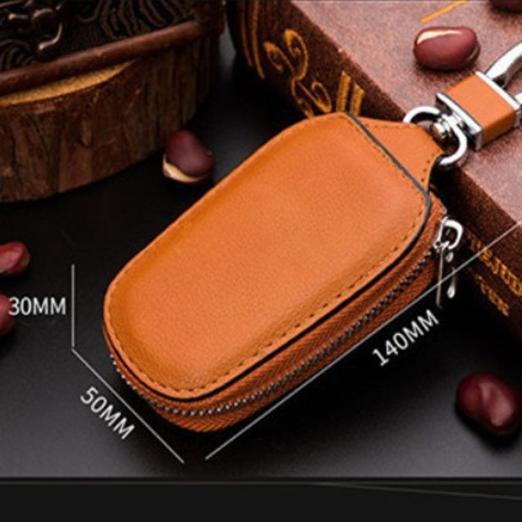 Leather Men Multifunctional Car Key Bag Large Capacity Universal Waist Hanging Key Storage Bag(Brown) - Car Key Cases by buy2fix | Online Shopping UK | buy2fix