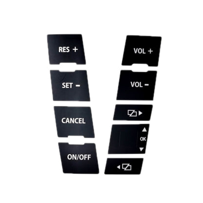 For 2005-2010 Volkswagen Touareg/Passat Steering Wheel Window AC Switch Button Repair Sticker(8pcs /Set) - Decorative Sticker by buy2fix | Online Shopping UK | buy2fix