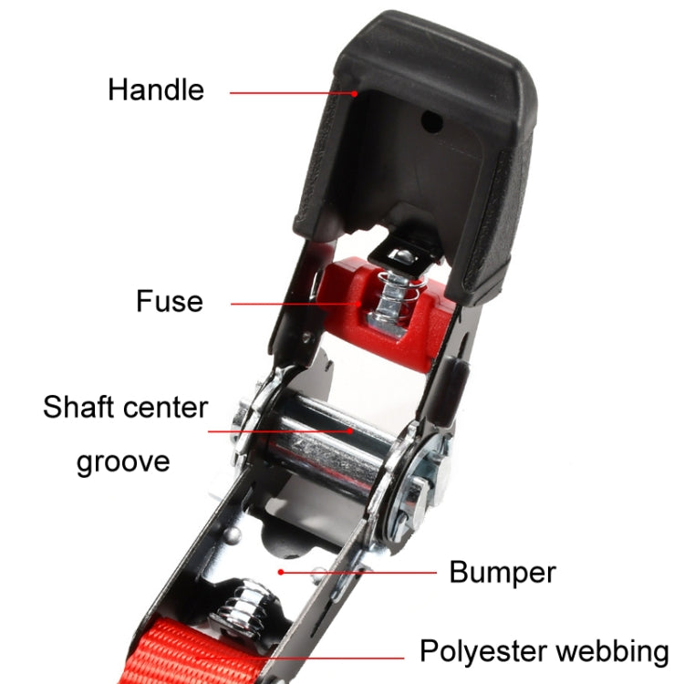 Motorcycle Ratchet Tensioner Cargo Bundling And Luggage Fixing Straps, Length: 4m - Towing Bars by buy2fix | Online Shopping UK | buy2fix