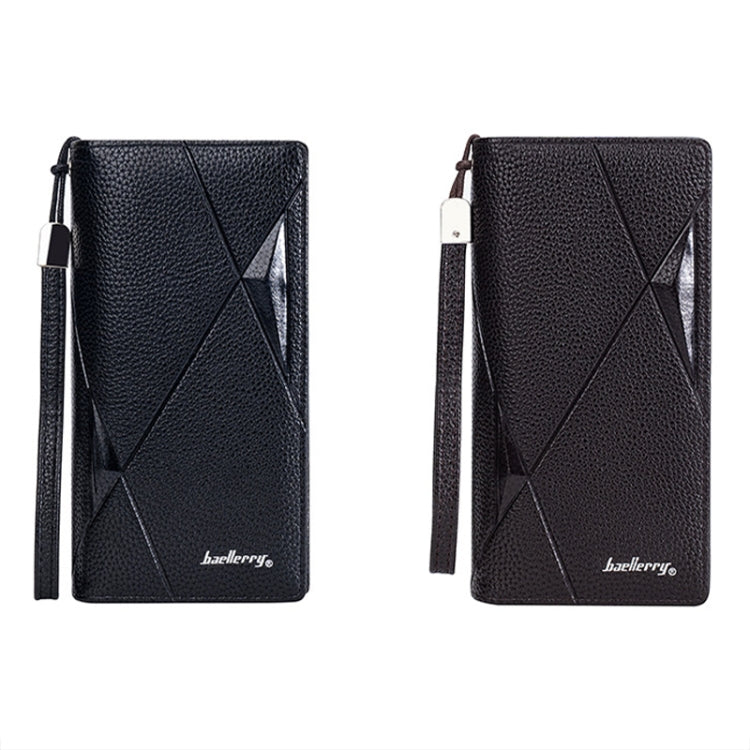 Baellerry S1240 Lychee Pattern Business Casual Zipper Long Wallet Multi-card Slot Clutch Bag(Coffee) - Wallets by Baellerry | Online Shopping UK | buy2fix