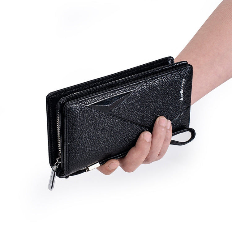 Baellerry S1240 Lychee Pattern Business Casual Zipper Long Wallet Multi-card Slot Clutch Bag(Coffee) - Wallets by Baellerry | Online Shopping UK | buy2fix