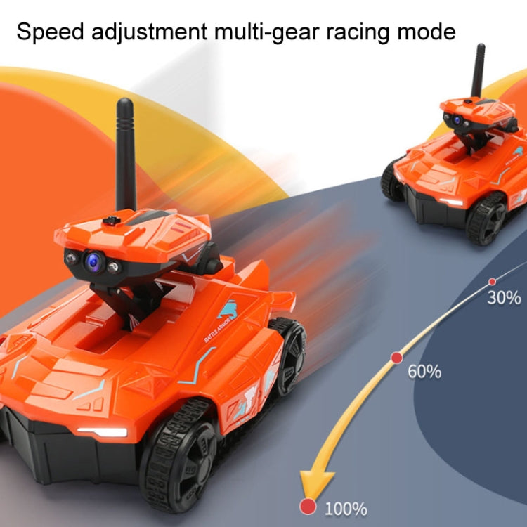 Tank Car Toys 720P HD Camera RC Car With Real-time Surveillance With Remote Controller(Orange) - RC Cars by buy2fix | Online Shopping UK | buy2fix