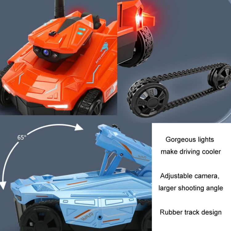 Tank Car Toys 720P HD Camera RC Car With Real-time Surveillance With Remote Controller(Orange) - RC Cars by buy2fix | Online Shopping UK | buy2fix