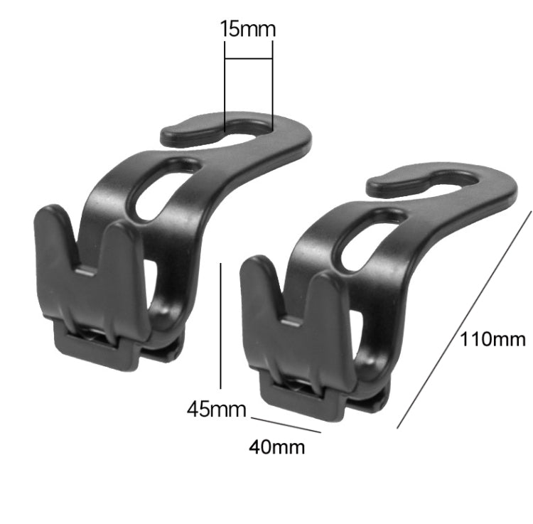 3pcs Car Foldable Hook Multifunctional Rear Seat Phone Holder(Black) - Auto Fastener & Clips by buy2fix | Online Shopping UK | buy2fix