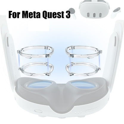 For Meta Quest 3 VR Magnetic Eyeglasses Frame, Spec: L&R Frame Black - VR Accessories by buy2fix | Online Shopping UK | buy2fix