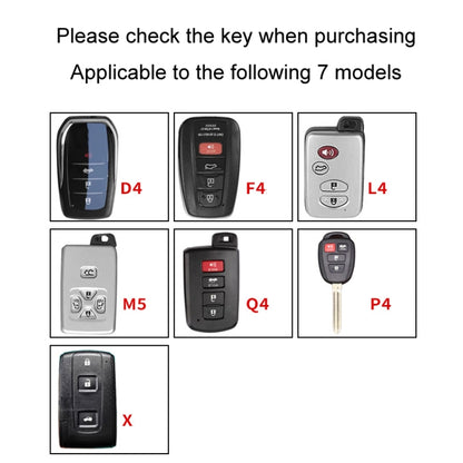 For Toyota Car Key Cover Multifunctional Keychain Anti-lost Number Plate, Style: D4 - Car Key Cases by buy2fix | Online Shopping UK | buy2fix