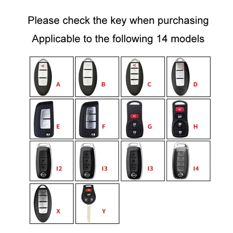 For Nissan Car Key Cover Keychain Anti-lost Number Plate, Style: I3 - Car Key Cases by buy2fix | Online Shopping UK | buy2fix