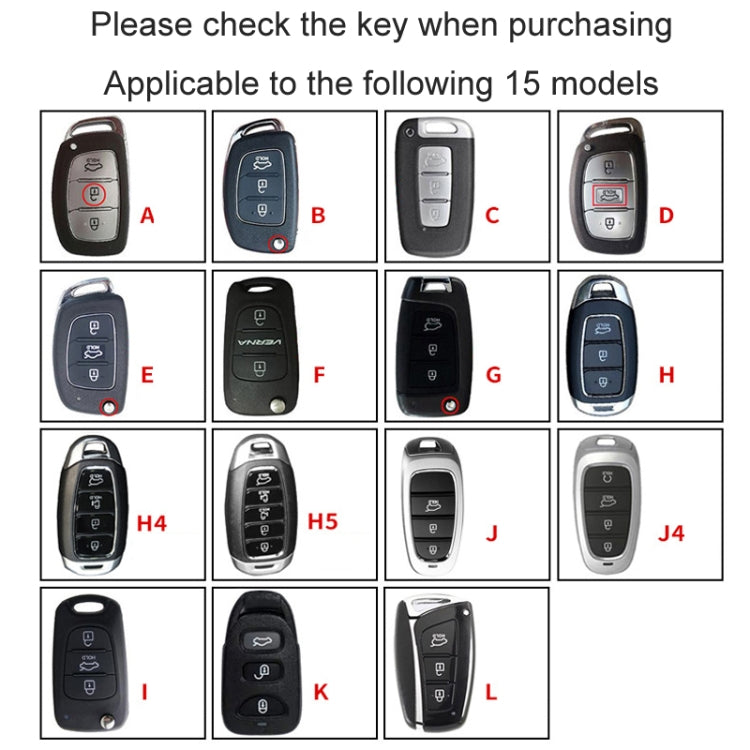 For Hyundai Car Key Cover Multifunctional Keychains Anti-lost Number Plates, Style: C - Car Key Cases by buy2fix | Online Shopping UK | buy2fix