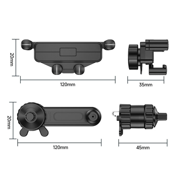 Car Mobile Phone Holder Navigation Air Outlet Support Fixed Bracket(Metal Hook) - Car Holders by buy2fix | Online Shopping UK | buy2fix