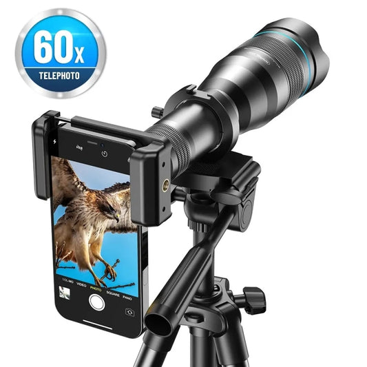 APEXEL 60X Smartphone Telescope Lens With Extendable Tripod Set - Telescope & Microscope by APEXEL | Online Shopping UK | buy2fix