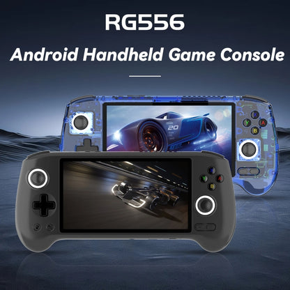 ANBERNIC RG556 Handheld Game Console Android 13 System 5.48-Inch AMOLED Screen WIFI Bluetooth Game Player 128GB+128GB(Transparent Blue) - Pocket Console by ANBERNIC | Online Shopping UK | buy2fix