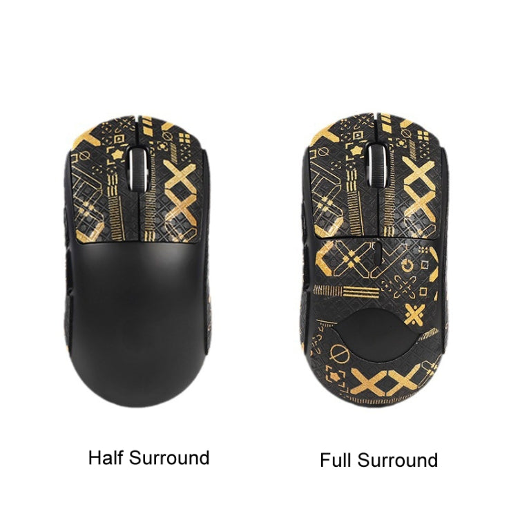 For Logitech GPW 2-Generation Mouse Anti-Slip Stickers Absorb Sweat Paste, Color: Black Print Half Surround - Silicone / Sticker by buy2fix | Online Shopping UK | buy2fix