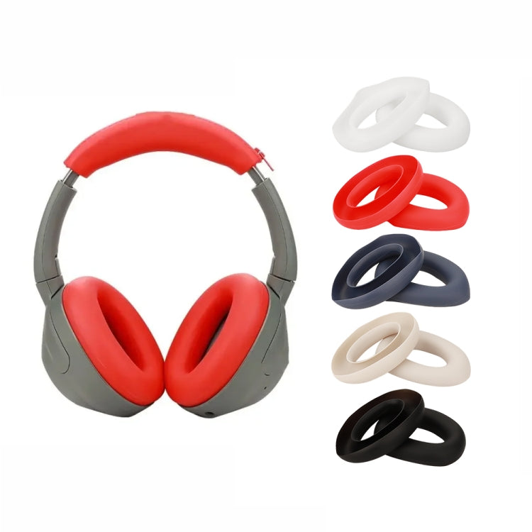 For Sony ULT Wear WH-Ult900N Headset 1pair Silicone Ear Pads Cushion Cover(Beige) - Earmuff & Pad by buy2fix | Online Shopping UK | buy2fix