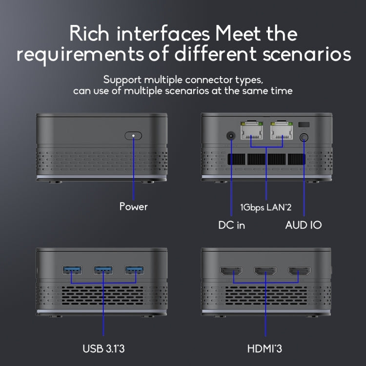 T9 Plus N100 DDR5 8G+128G UK Plug 12th Alder Lake Dual Gigabit LAN+3 HDMI 4K HD Pocket Mini PC - Windows Mini PCs by buy2fix | Online Shopping UK | buy2fix