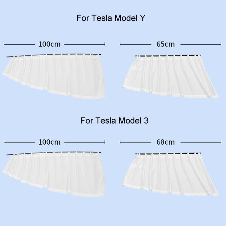 For Tesla Model 3 4pcs White Car Side Window Privacy Sun Protection Curtain - Window Foils & Solar Protection by buy2fix | Online Shopping UK | buy2fix