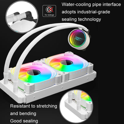 COOLMOON CM-YM-240T Digital ARGB Lens Edition Integrated Water Cooling CPU Cooler Temperature Display CPU Fan(Black) - Fan Cooling by COOLMOON | Online Shopping UK | buy2fix