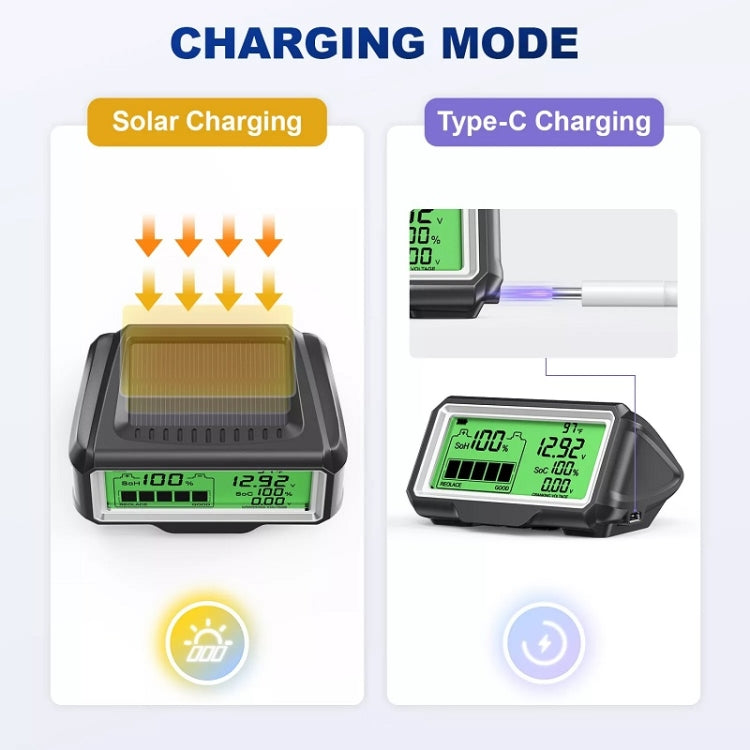 ANCEL 12V LED Car Battery Tester SOH/SOC Rechargeable Battery Analysis Tool - Electronic Test by Ancel | Online Shopping UK | buy2fix