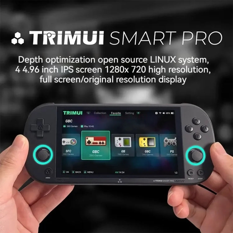 Trimui Smart Pro 4.96 Inch IPS Screen Handheld Game Console Open Source Linux System 256G(White) - Pocket Console by Trimui | Online Shopping UK | buy2fix