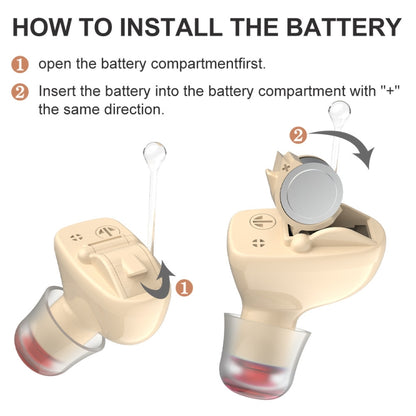 1pair  Invisible In-Ear Hearing Aid Sound Amplifier For The Elderly And Hearing Impaired(Skin) - Hearing Aids by buy2fix | Online Shopping UK | buy2fix