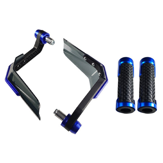 4 In 1 Motorcycle Modification Accessories Horn Windshield Windproof Protective Cover+Handlebar Plastic Throttle Grip Accessories(Blue) - Grips by buy2fix | Online Shopping UK | buy2fix