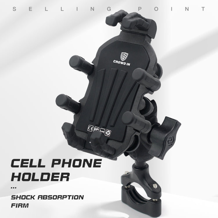 Outdoor Motorcycle Aluminum Alloy Shock-absorbing Mobile Phone Holder(Handlebar Model) - Holder by buy2fix | Online Shopping UK | buy2fix
