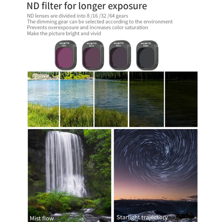 For DJI Mini 4 Pro RCSTQ Filter HD Protective Mirror Drone Accessories, Style: ND8+ND16+ND32+ND64+UV+CPL - Mavic Lens Filter by RCSTQ | Online Shopping UK | buy2fix