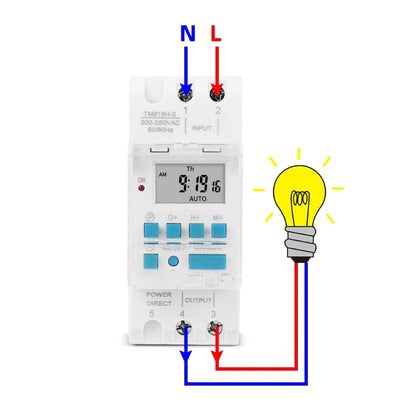 SINOTIMER TM919H-5V 16A DIN Rail 4 Pins Voltage Output Digital Switch Timer Automatic Cycle Timing Controller - Switch by SINOTIMER | Online Shopping UK | buy2fix