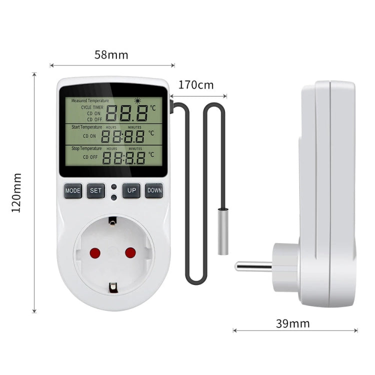 Intelligent Digital Thermostat Countdown Temperature Control Switch Socket Timing Temperature Controller(UK) - Smart Socket by buy2fix | Online Shopping UK | buy2fix