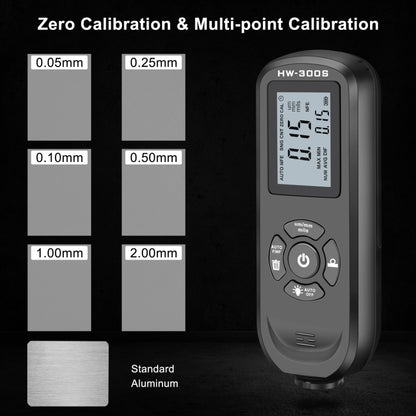 HW-300S High Precision Coating Thickness Gauge Anti-skid Paint Film Gauge(Black Vertical Screen) - Coating Thickness Gauge by buy2fix | Online Shopping UK | buy2fix