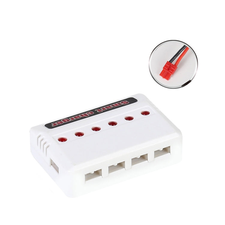 One To Six 3.7V Lithium Battery Drone USB Charger, Color: White XH4.0 Port - Charger by buy2fix | Online Shopping UK | buy2fix