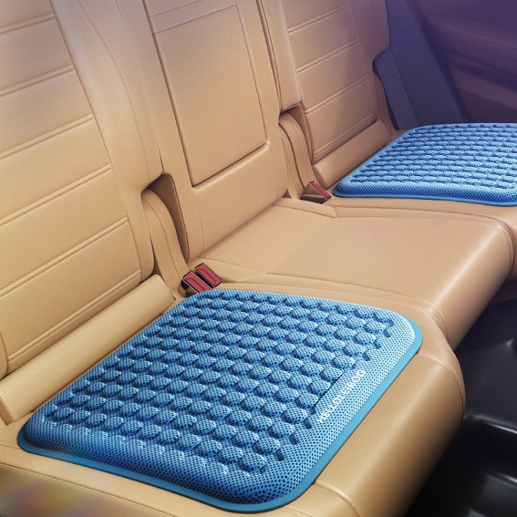 HELLOLEIBOO Car Gel Ice Cushion Four Seasons Universal Breathable Seat Cushion, Color: Cushion+Backrest Double Layer Blue - Seat Accessories by HELLOLEIBOO | Online Shopping UK | buy2fix