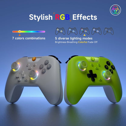 EasySMX X05 Wireless Gamepad Hall RGB Effect Controller For PC / Phone / Switch / Steam Deck(White) - Gamepads by EasySMX | Online Shopping UK | buy2fix