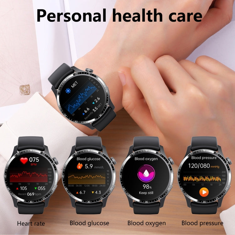 F207 Smart Watch 1.35-Inch Narrow Edge Screen Supports Bluetooth Calls / 24H Health Monitoring / 150+ Sports Modes, Color: Black Leather - Smart Watches by buy2fix | Online Shopping UK | buy2fix